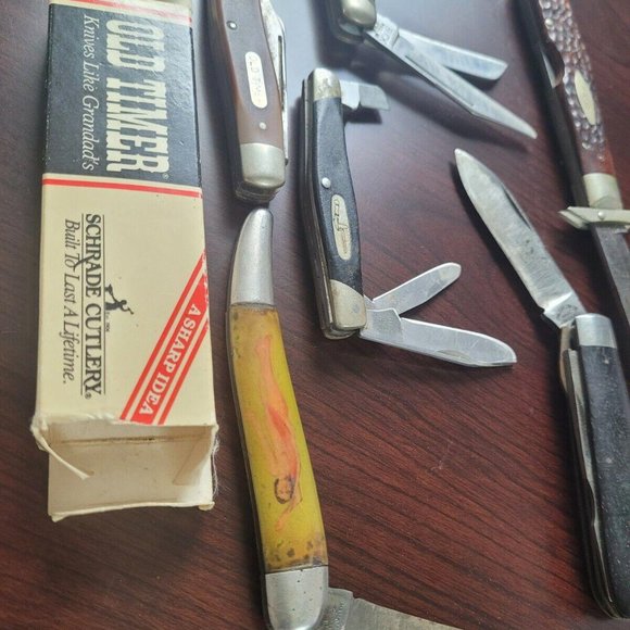 Vintage Antique Knife Lot Case XX Buck Old Timer Schrade Nice Lot LOOK!! - Picture 8 of 9